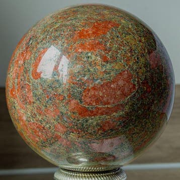 unakiet Fine quality Unakite Sphere - Hoogte: 13.4 cm -