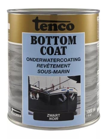 Tenco Bottomcoat Zwart - 2,5 liter - Onder de waterlijn b..., Zwart, Nieuw, Ophalen of Verzenden, Lak