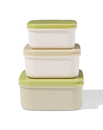 HEMA Snackboxen groen - 3 stuks van €5.29 voor €3.17 sale, Verzenden, Nieuw