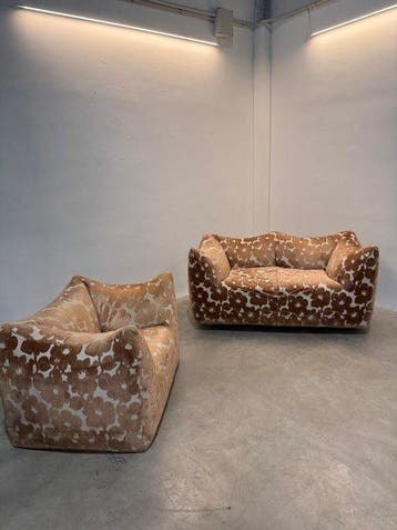 B&B Italia - Mario Bellini - Sofa (2) - de poppen - Fluweel