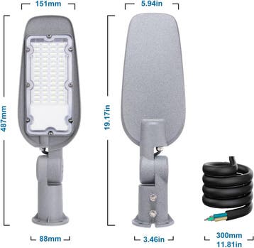 Straatverlichting - Straatlamp - LED - 50W - Grijs - Aigosta, Verzenden, Zo goed als nieuw