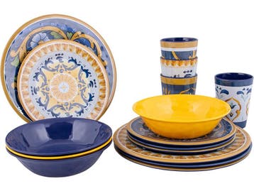 Bo-Camp - Servies - 16-Delige Siciliaanse Set - Melamine (16, Verzenden, Zo goed als nieuw
