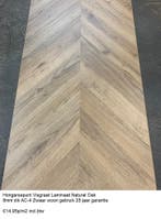 Hongaarse punt Laminaat 4 X Kleur v.a €14,95m2 incl. btw, 75 m² of meer, Grijs, Visgraat Hongaarsepunt laminaat vloer, Nieuw