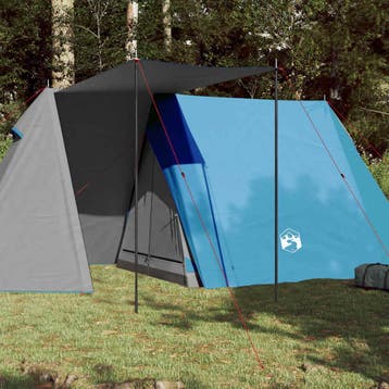 vidaXL Tent 3-persoons waterdicht blauw, Caravans en Kamperen, Verzenden, Nieuw, Tot en met 2