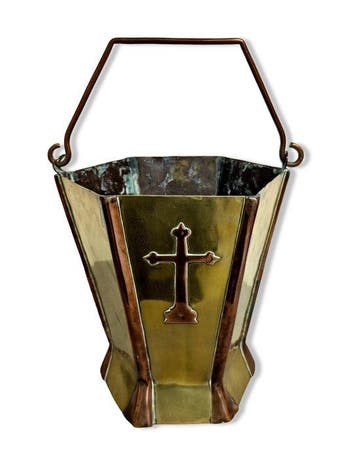Wijwatervat - 1850-1900 - Wijwater emmer - 38 cm - 3,5 kg