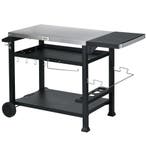 Grillwagen Grilltafel Met Inklapbare Bijzettafel 3 Lagen 6 H, Verzenden