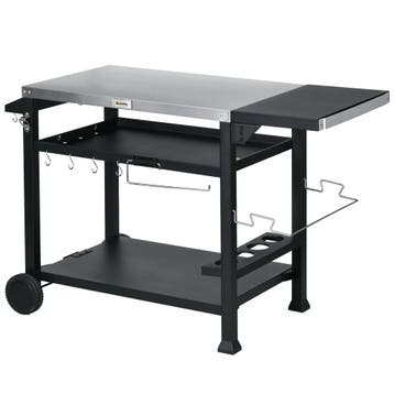 Grillwagen Grilltafel Met Inklapbare Bijzettafel 3 Lagen 6 H, Verzenden