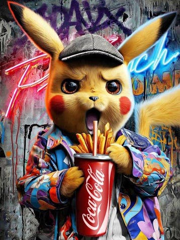 IPR Graph - Pikachu Street Vibes: Fast Food & Neon Dreams”, Nieuw