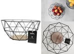 Gusta Fruitmand - Metaal - Hout - 26x25x12 cm, Verzenden, Nieuw