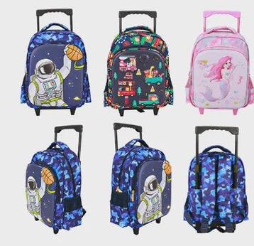 Kinder Trolley Rugzak met Wieltjes - Leuke Reisbagage voor P, Verzenden, Nieuw