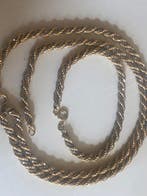 Statement ketting wit en geel goud - 18k Bi-color Gouden Set, Sieraden, Tassen en Uiterlijk, Antieke sieraden