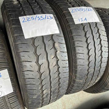4 x Maxxis 225-55-17 15A C Zomerbanden 8mm, 17 inch, Ophalen of Verzenden, Band(en), Bestelwagen