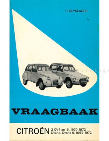 1969 - 1972 CITROËN 2 CV4 EN -6, DYANE, DYANE 6 VRAAGBAAK