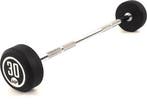 2dekans | Muscle Power Vaste Halterstang Rubber - 30 kg, Sport en Fitness, Fitnessmaterialen, Ophalen of Verzenden, Zo goed als nieuw