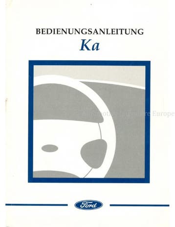 1997 FORD KA INSTRUCTIEBOEKJE DUITS, Auto diversen, Handleidingen en Instructieboekjes