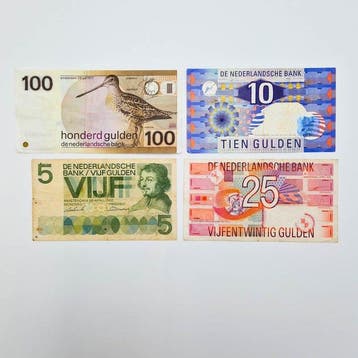 Nederland. - 4 Banknotes Gulden - 1966/1997 - PL104, PL71,