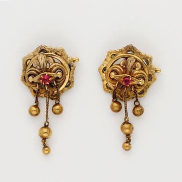 Broche - 14 karaat Geel goud, Sieraden, Tassen en Uiterlijk, Antieke sieraden
