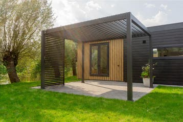 Lamellen overkapping - 4x3 m. - Aluminium - Antraciet - Move, Verzenden, Nieuw
