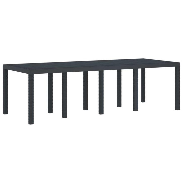 vidaXL Weerbestendige Tuintafel Antraciet 250 x 100 x 73 cm, Tuin en Terras, Tuintafels, Nieuw, Verzenden