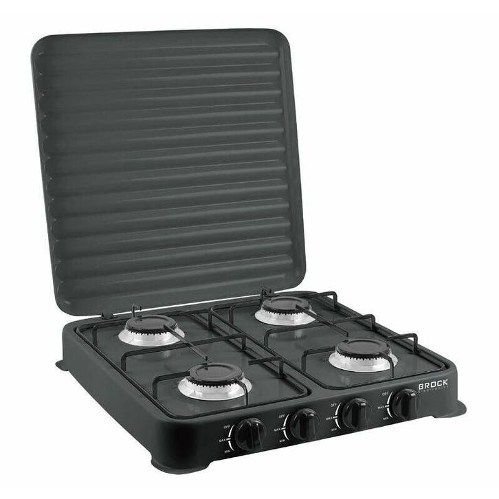 Brock Electronics 4-Pits Gaskookplaat – Draagbaar Camping, Witgoed en Apparatuur, Kookplaten, Ophalen of Verzenden