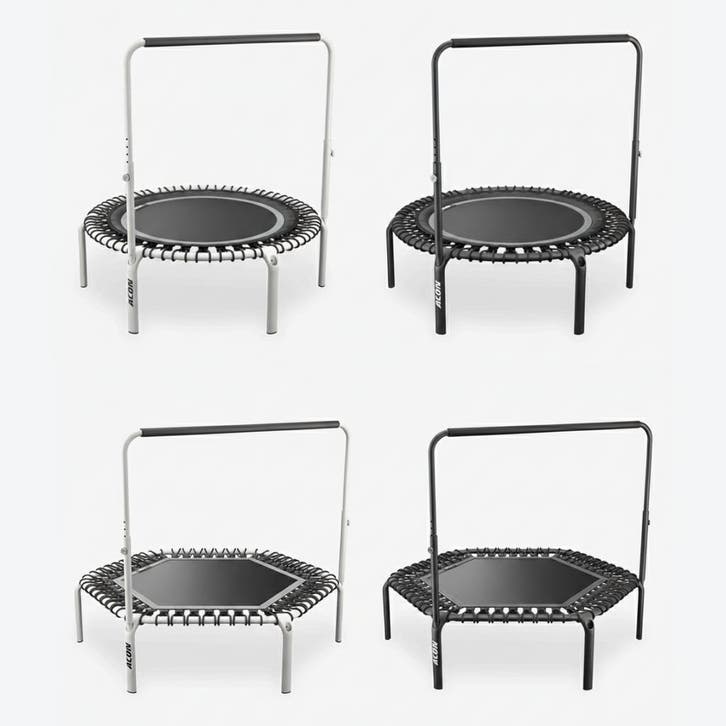 ACON Fit Rebounder Fitness Trampoline met balanshandgreep, Sport en Fitness, Fitnessmaterialen, Overige typen, Nieuw, Armen, Benen