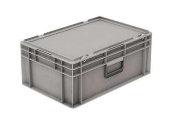 Kunststof krat met deksel 60 liter met koffergreep 600 x..., Verzenden, Nieuw in verpakking