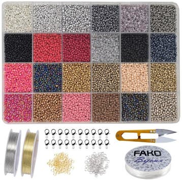 Fako Bijoux - DIY Kralen Set Deluxe - Glas Zaad Kralen -, Verzenden, Nieuw
