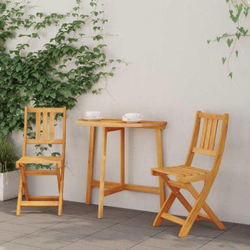vidaXL Bistrostoelen voor buiten met kussen 2 pcs Massief, Verzenden, Nieuw