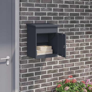 vidaXL Pakket inwerp box met opslag Antraciet 47,5 x 38 x 59, Verzenden, Nieuw