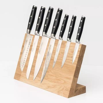 HOCHO Eiken Magnetisch Messenblok – 375x100x210 mm – Voo, Ophalen of Verzenden, Nieuw, Hout, Los bestek