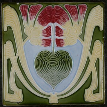 Jugendstil Tegel - Ofen- Porzellan- und Tonwarenfabrik