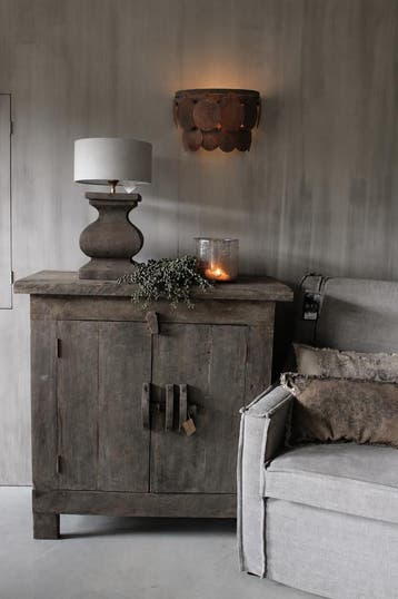Wandlamp schijfjes Roest 40 cm, Ophalen of Verzenden, Nieuw