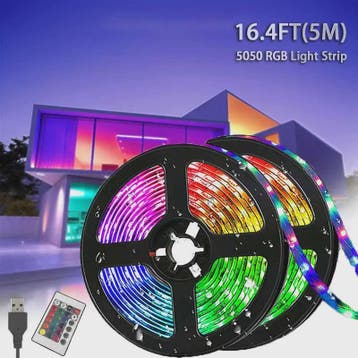5M RGB LED Strip met USB & Afstandsbediening - Sfeervolle Ve, Verzenden, Nieuw