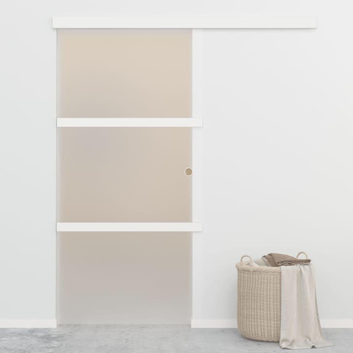 vidaXL Schuifdeur met zachte stops 90x205 cm ESG-glas en, Doe-het-zelf en Verbouw, Deuren en Horren, Nieuw, Verzenden