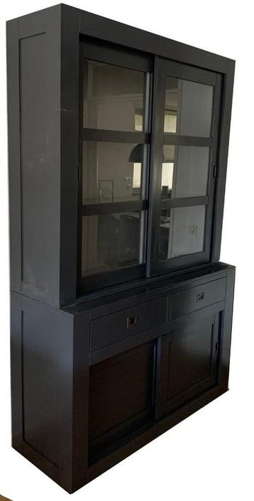 Buffetkast antraciet - grijs Hasselt 160cm, Huis en Inrichting, Ophalen of Verzenden, Nieuw