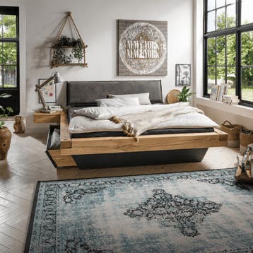 Van Schaik Elaris Massief Eiken Balkenbed met Bedlades - 140, Nieuw