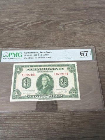 Nederland. - 2 1/2 Gulden - 1943 - Pick 65 (Zonder