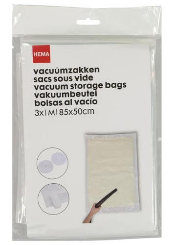 HEMA Vacuümzakken medium 85x50 - 3 stuks, Verzenden, Nieuw