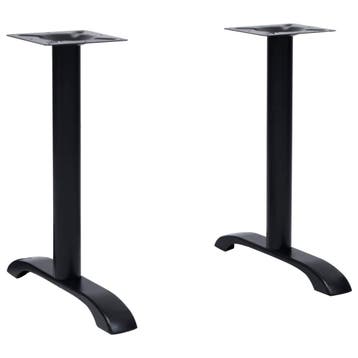 vidaXL Bistrotafelpoten 2 st 61x8x72 cm gietijzer zwart, Verzenden, Nieuw