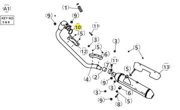 Royal Enfield Exhaust Gasket (Copper) - 582638A Himalayan..., Motoren, Verzenden, Nieuw