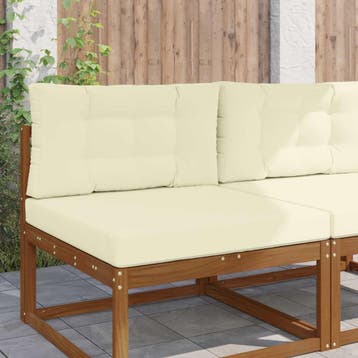 Loungekussen Creme 80x80cm - Tweedekansje - OP=OP, Ophalen of Verzenden, Zo goed als nieuw