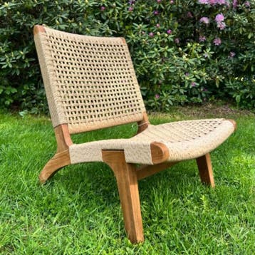 Lounge stoel BaliTuinmeubelen, Ophalen of Verzenden, Nieuw