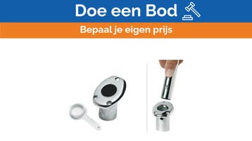 Bieden: Osculati Recessed Stainless Steel Flagpole Holder -, Watersport en Boten, Ophalen of Verzenden, Nieuw, Dekbeslag, Zeilboot of Motorboot