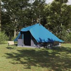 vidaXL Tipi Tent met dak met opslag Blauw 358 x 296 x 258 cm, Verzenden, Nieuw