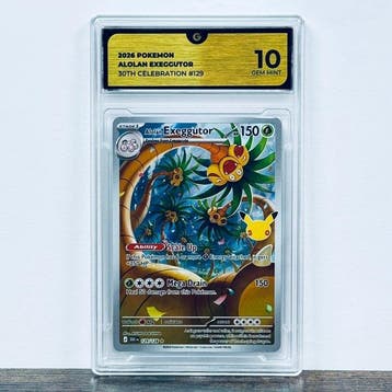 Pokémon Graded card - Alolan Exeggutor 129 - 30th, Nieuw