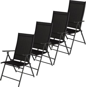 2dekans | Infinity Goods Tuinstoel - 4 Stuks - 7 Verstelbare, Ophalen of Verzenden, Zo goed als nieuw