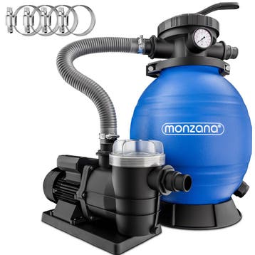 Zandfilterpomp 9600L/u 25L (Zwembadfilter, Sportartikelen), Verzenden, Nieuw