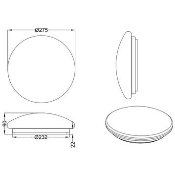 LED Plafondlamp - Badkamerlamp - Trion Acinoa -, Ophalen of Verzenden, Nieuw, Kunststof, Overige fittingen
