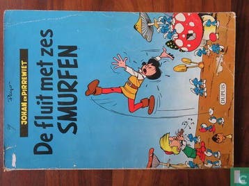 Johan en Pirrewiet - De fluit met zes smurfen - 1960, Boeken, Eén stripboek, Verzenden, Gelezen, Culliford, Pierre.
