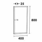 Spiegel Topa Silhouette 40x80x2.5 cm Aluminium Zwart, Huis en Inrichting, Woonaccessoires | Spiegels, Ophalen of Verzenden, Nieuw